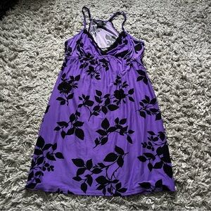 Apt 9 purple floral sleeping gown dress size medium